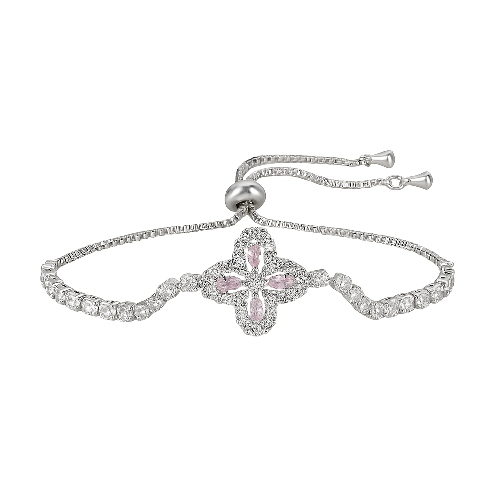 Bloom Diamond Silber Armband