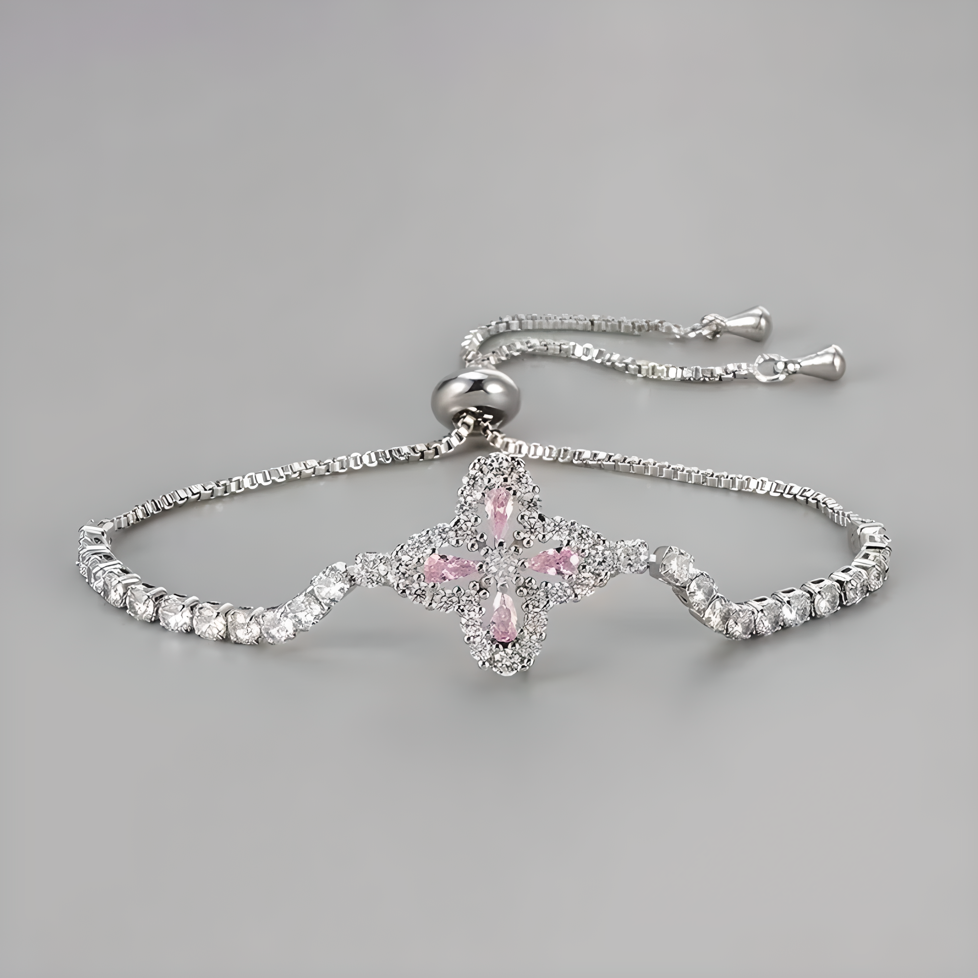 Bloom Diamond Silber Armband