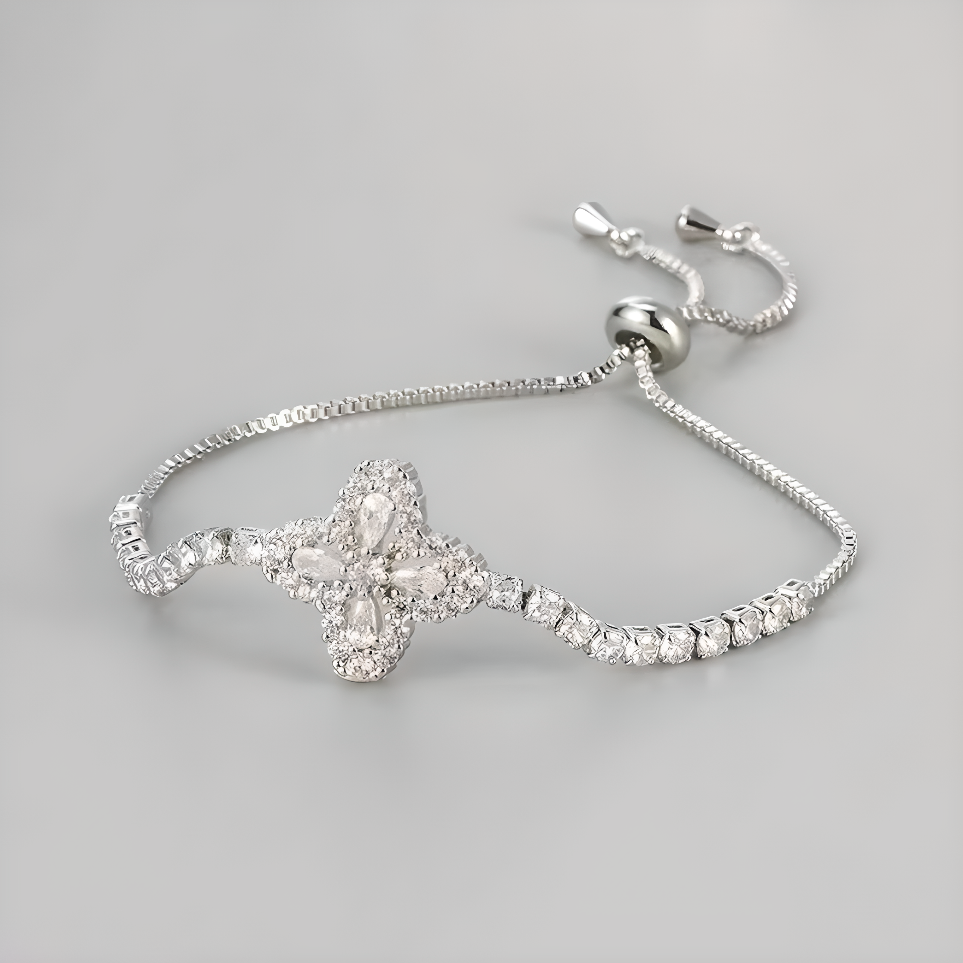 Bloom Diamond Silber Armband
